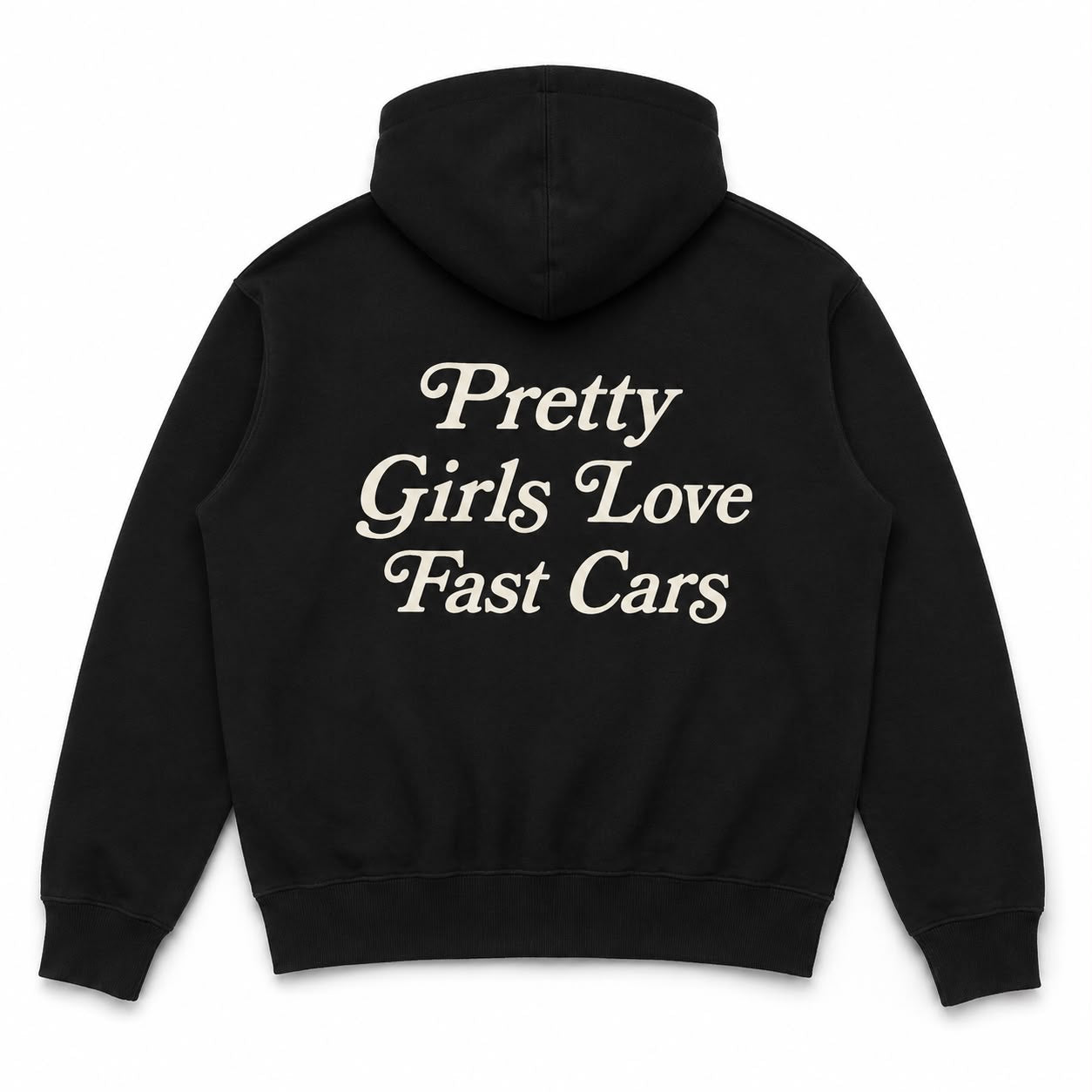 PrettyFastCo Pretty Girls Love Fast Cars Hoodie In Black