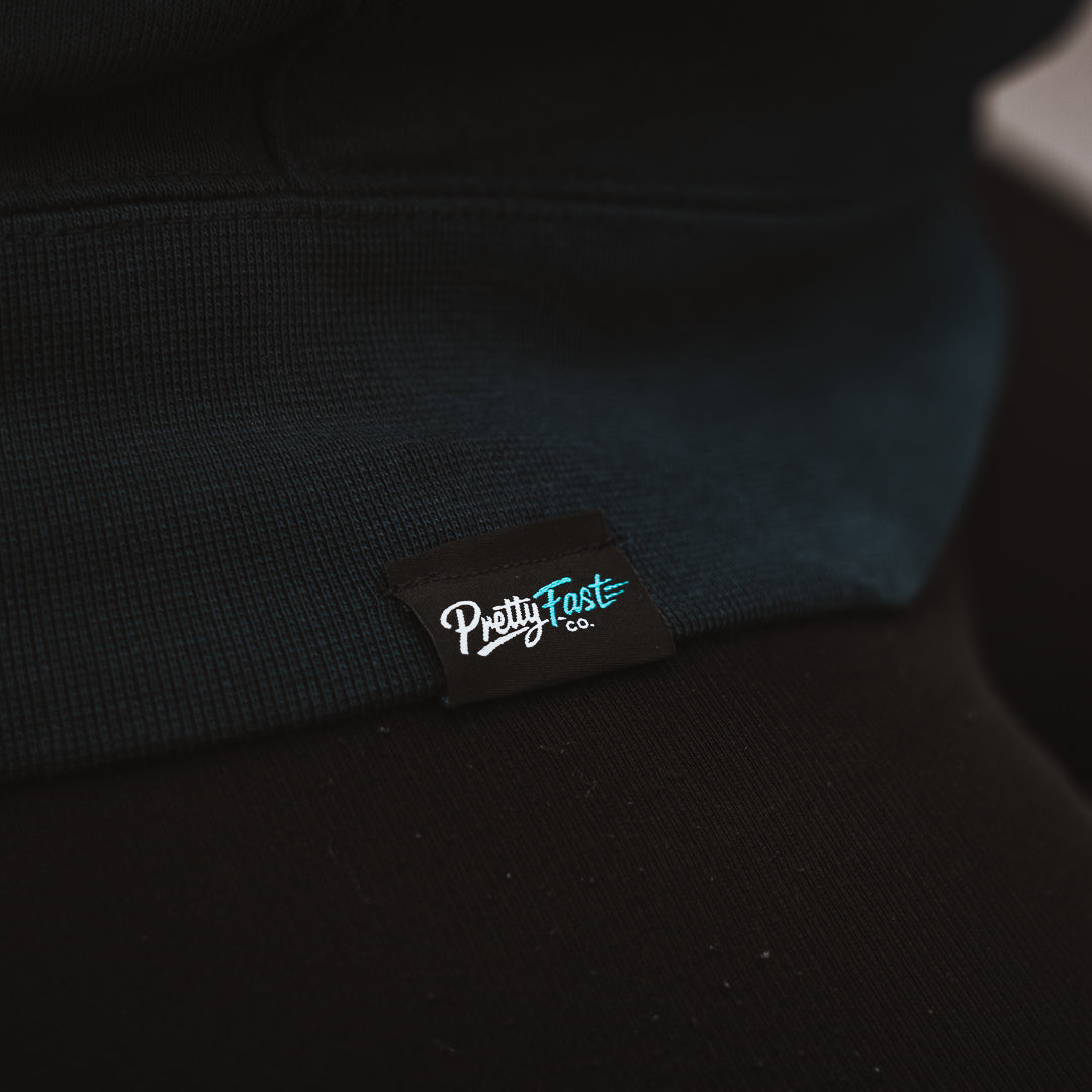 PrettyFastCo Pretty To The Bone Hoodie In Navy