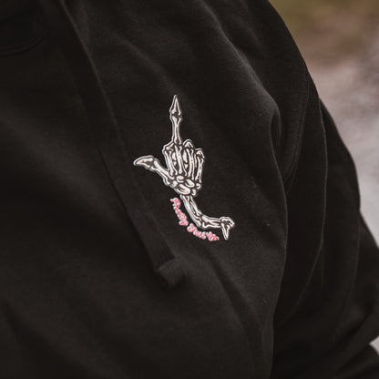 PrettyFastCo Pretty to the Bone Hoodie In Black
