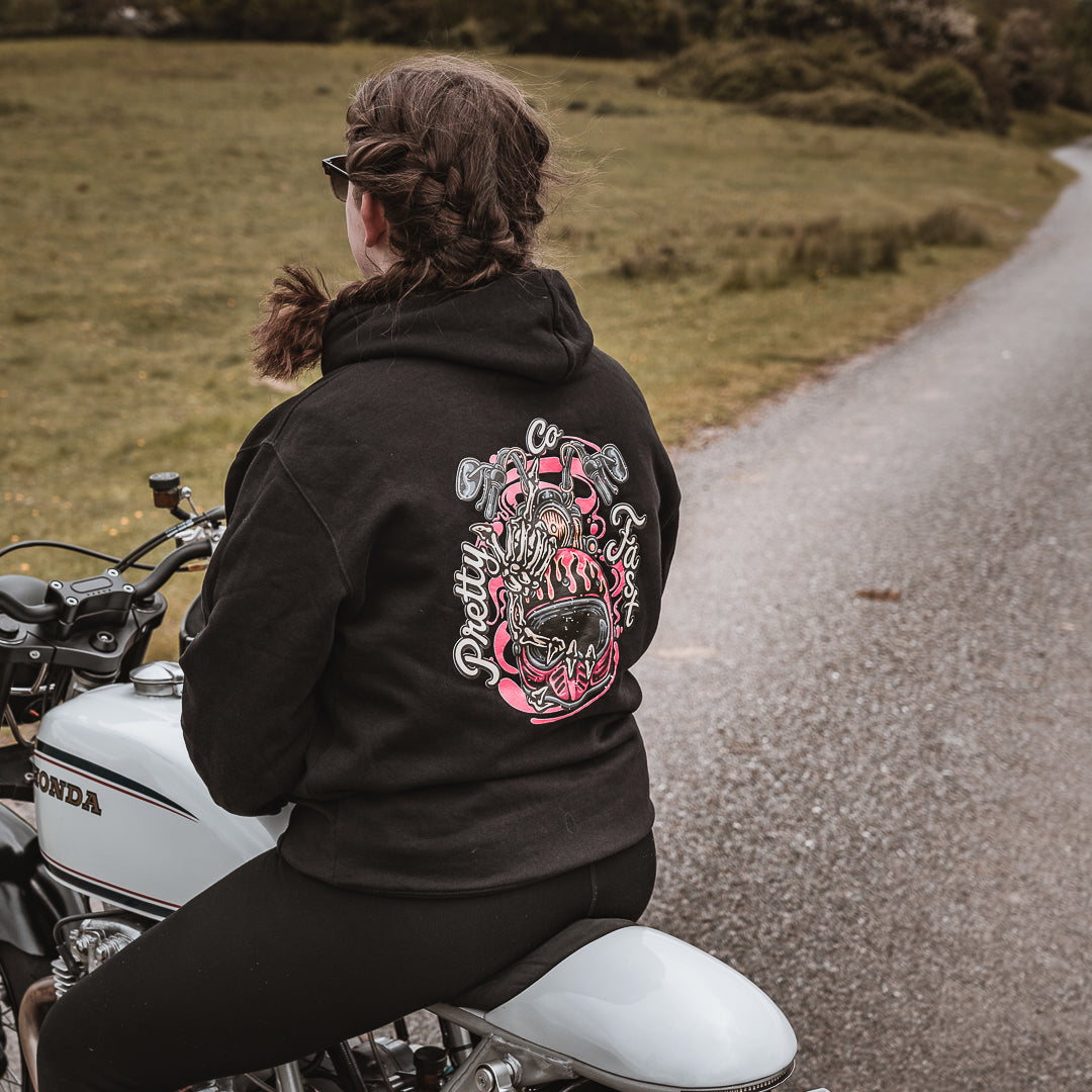 PrettyFastCo Pretty to the Bone Hoodie In Black