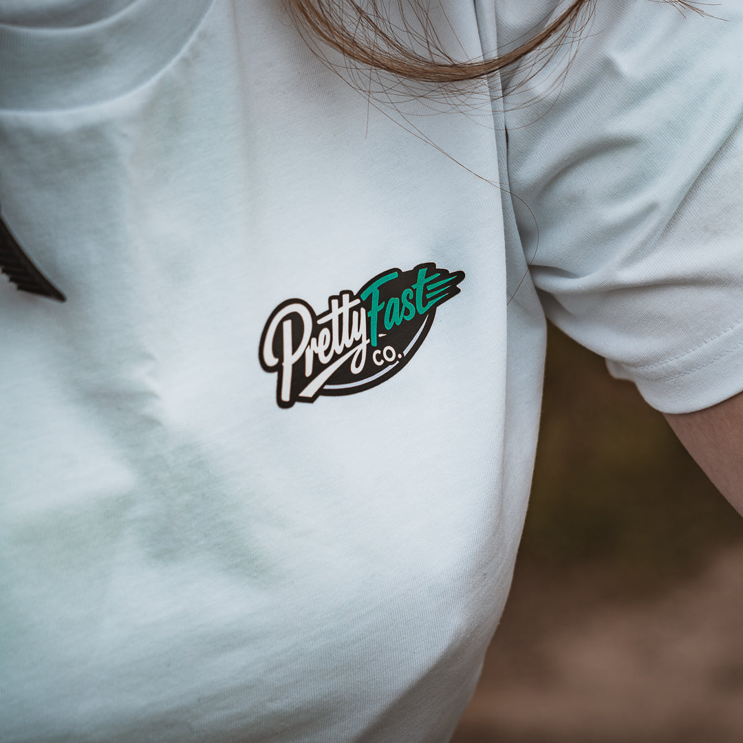 PrettyFastCo Sunset Rider S/S Tee In White
