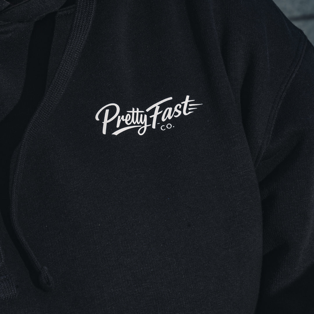 PrettyFastCo Pretty Girls Love Fast Bikes Hoodie In Black