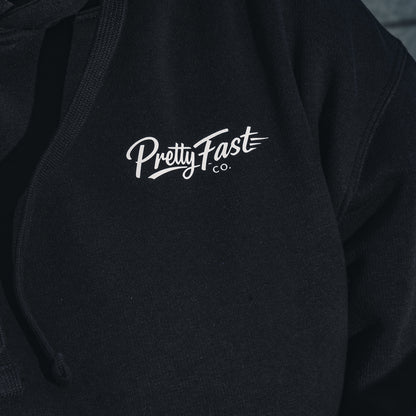 PrettyFastCo Pretty Girls Love Fast Bikes Hoodie In Black