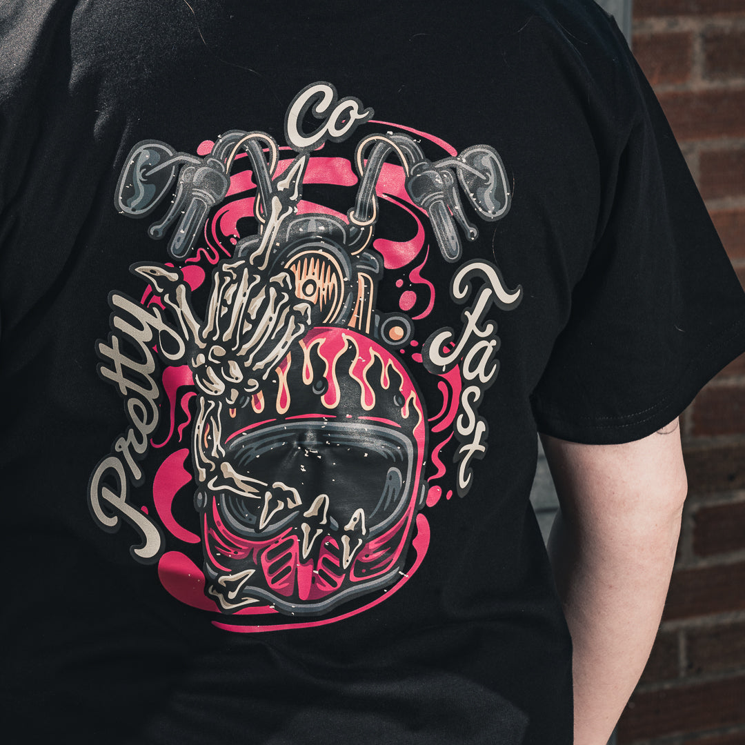 PrettyFastCo Pretty to the Bone S/S Tee In Black