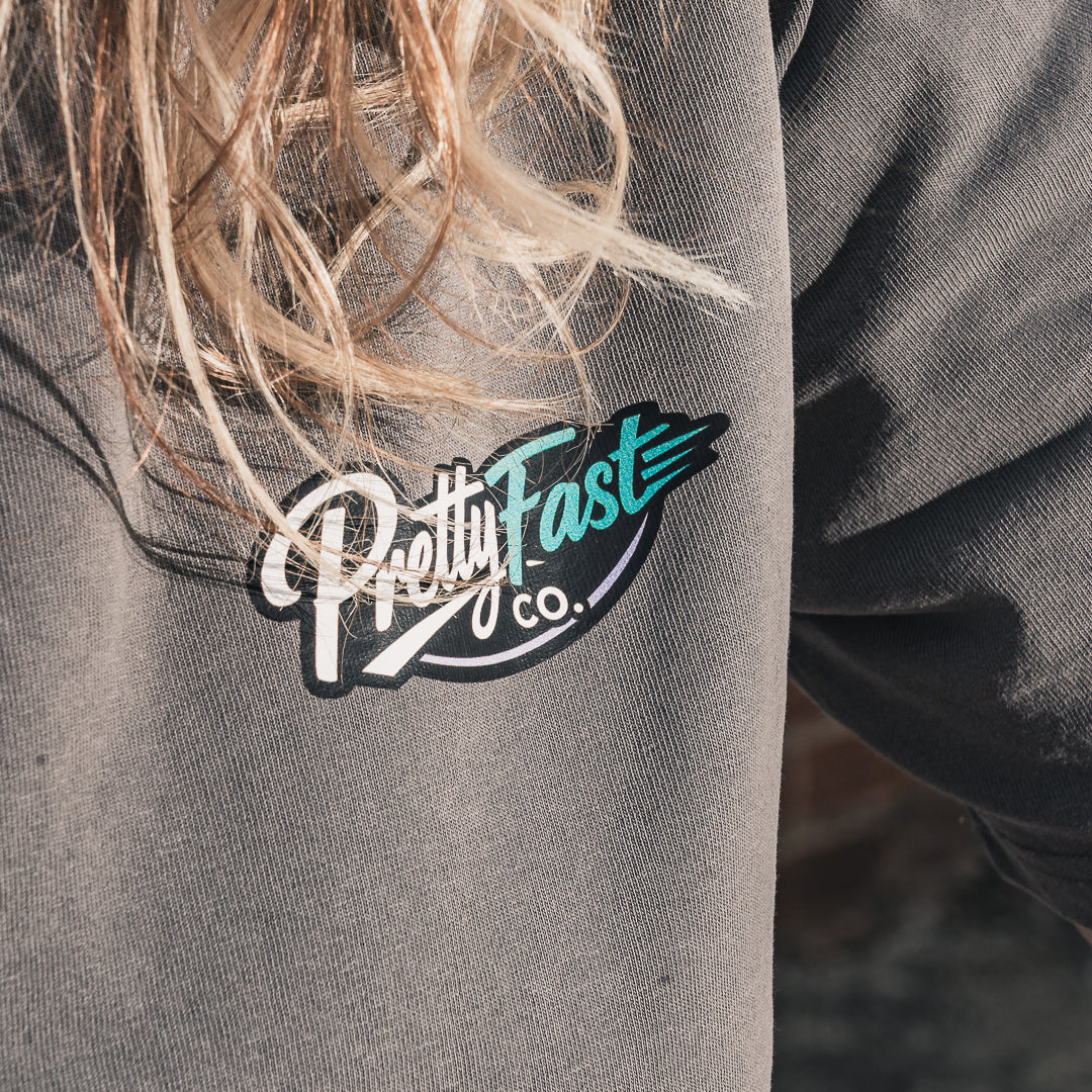 PrettyFastCo Sunset Rider S/S Tee In Faded Grey