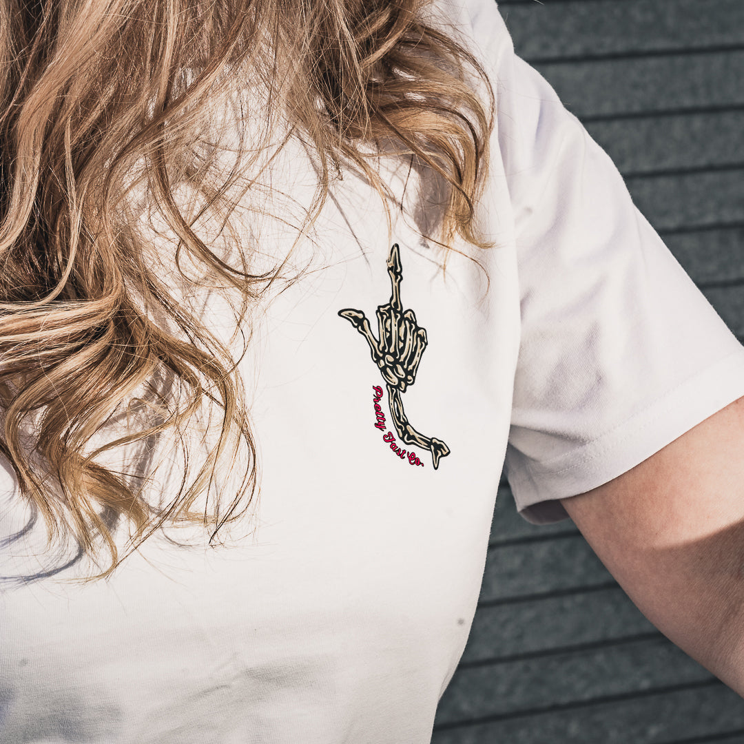 PrettyFastCo Pretty to the Bone S/S Tee In White
