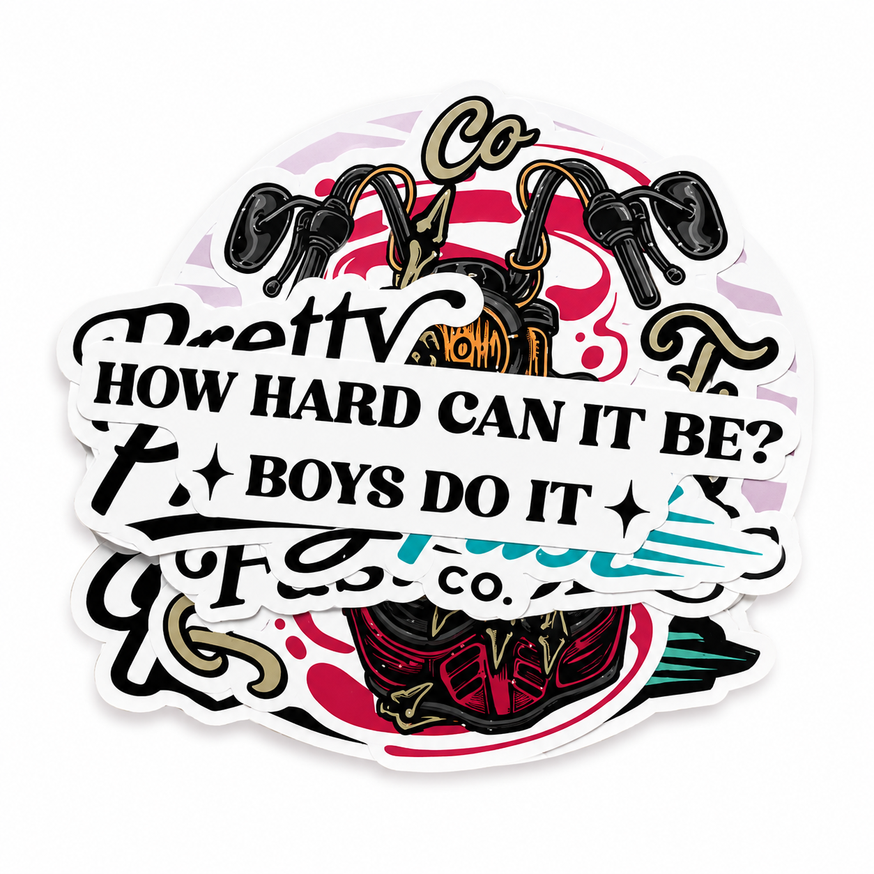 PrettyFastCo Sticker Pack of 5