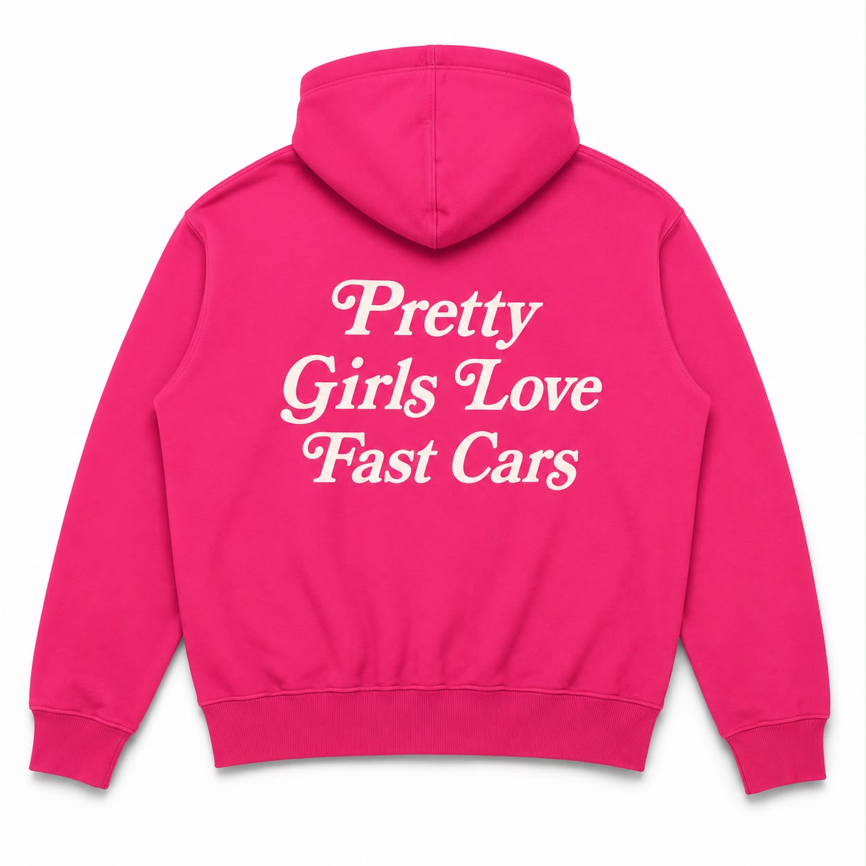 PrettyFastCo Pretty Girls Love Fast Cars Hoodie In Pink