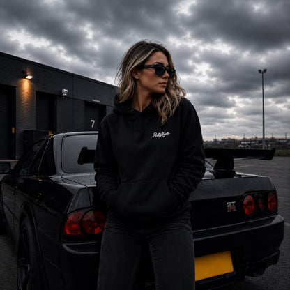 PrettyFastCo Pretty Girls Love Fast Cars Hoodie In Black