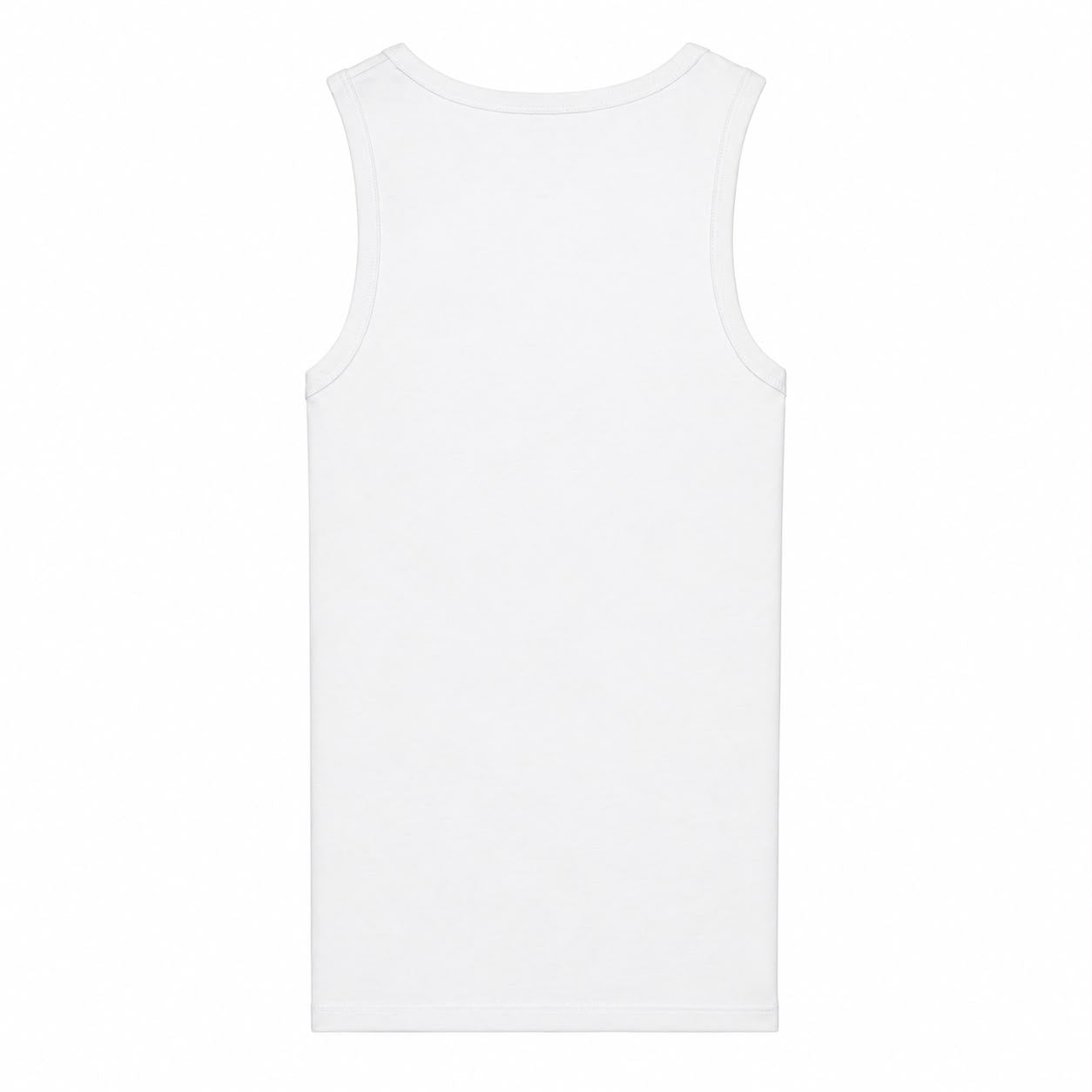 PrettyFastCo Original Vest In White With Turquoise Logo
