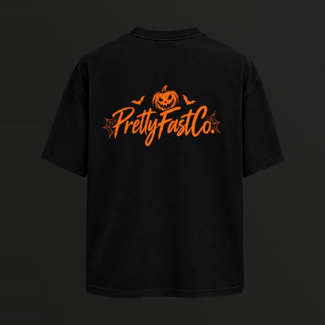 Pretty Fast Co Halloween Limited Edition Tee With Orange Logo