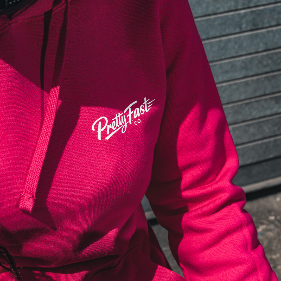 PrettyFastCo How Hard Can It Be Hoodie In Pink